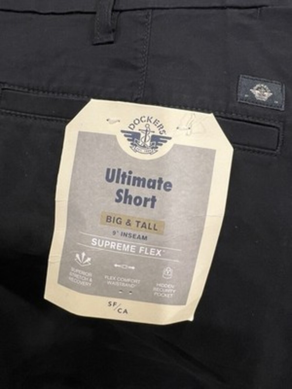 Men's Dockers Ultimate Shorts Supreme Flex NWT Size 58 Navy Blue Big & Tall